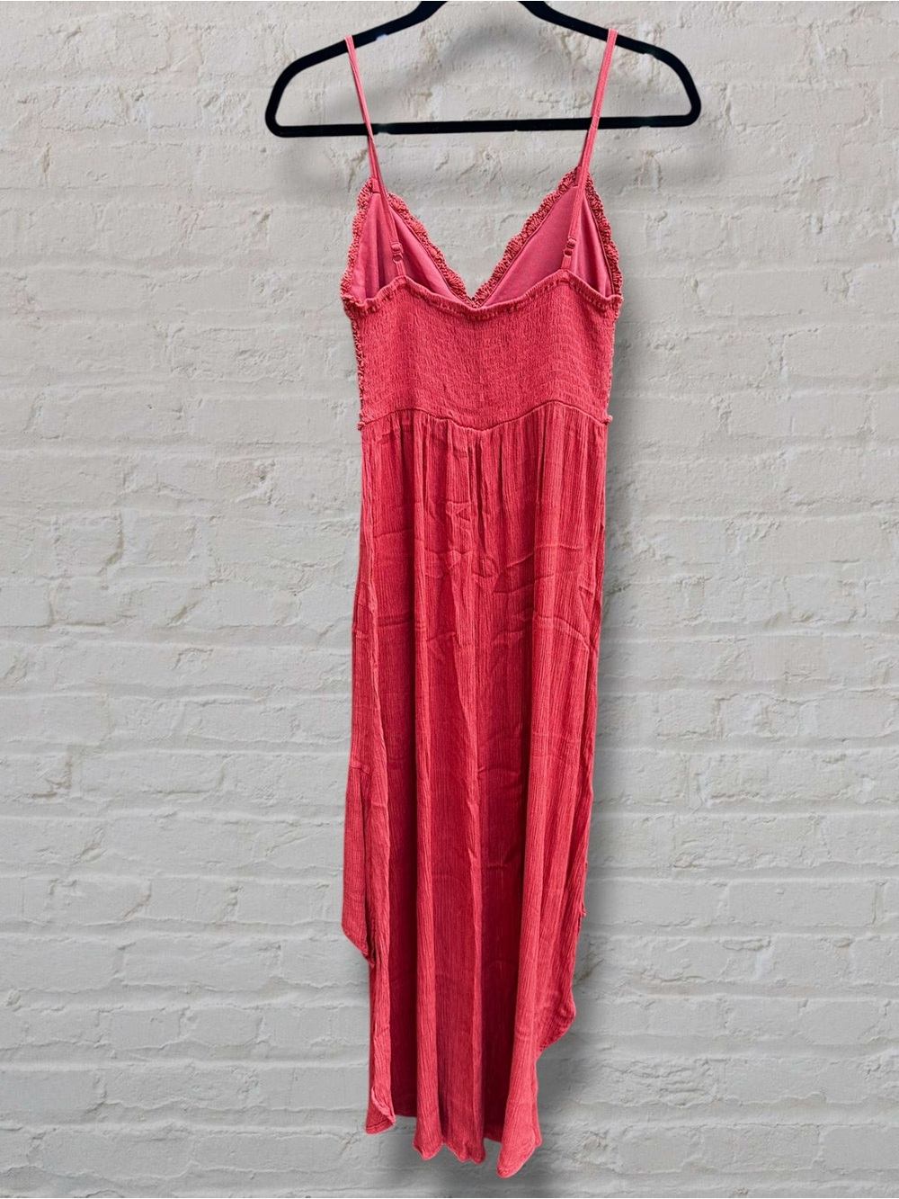 NWOT Streetwear Society Crochet Lace High Low Rayon Maxi Dress Orange Size M - Picture 4 of 9